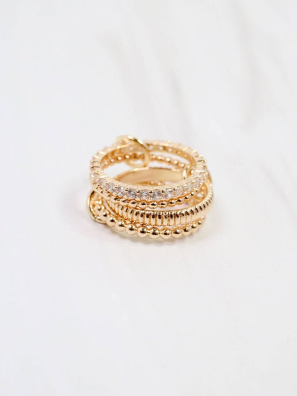 Caroline Hill WR Gold Cranford Interlocking CZ Ring Set